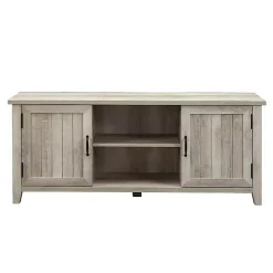 White Oak Grooved Door TV Stand