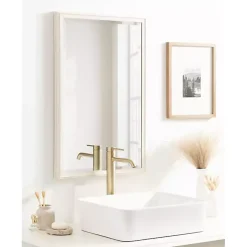 White Oakhurst Rectangle Wall Mirror, 30 in.