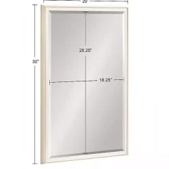 White Oakhurst Rectangle Wall Mirror, 30 in.