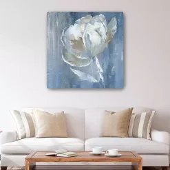 White on Blue Canvas Art Print, 40x40 in.