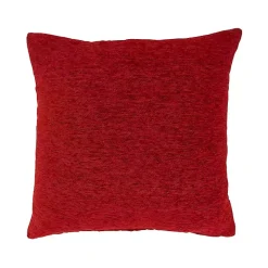 White on Red Snowflakes Chenille Pillow