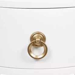 White Oval Decklyn Accent Table