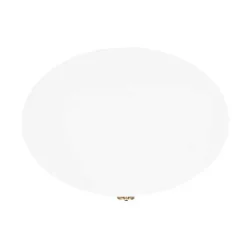 White Oval Decklyn Accent Table