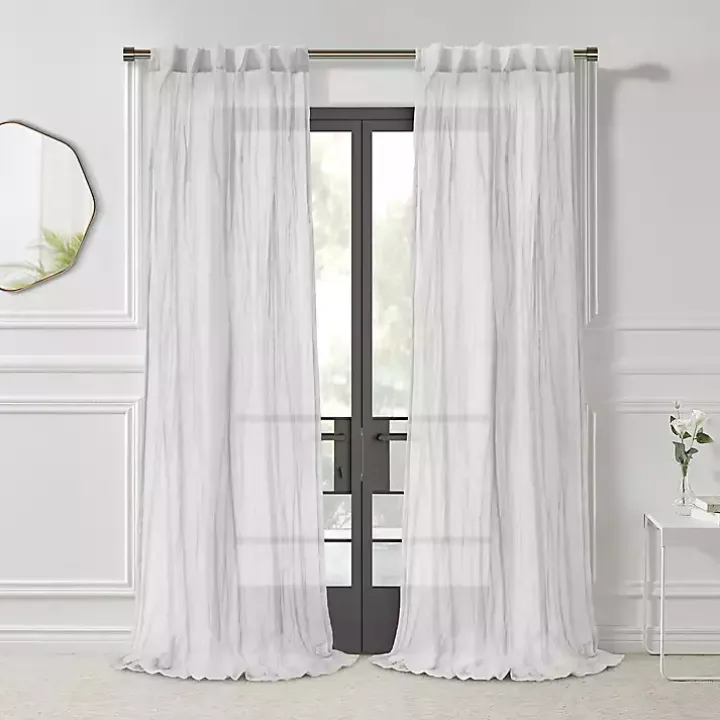 White Paloma Curtain Panel, 84 in.