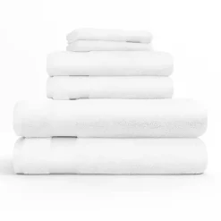 White 6-pc. Essential Cotton Bath Towels