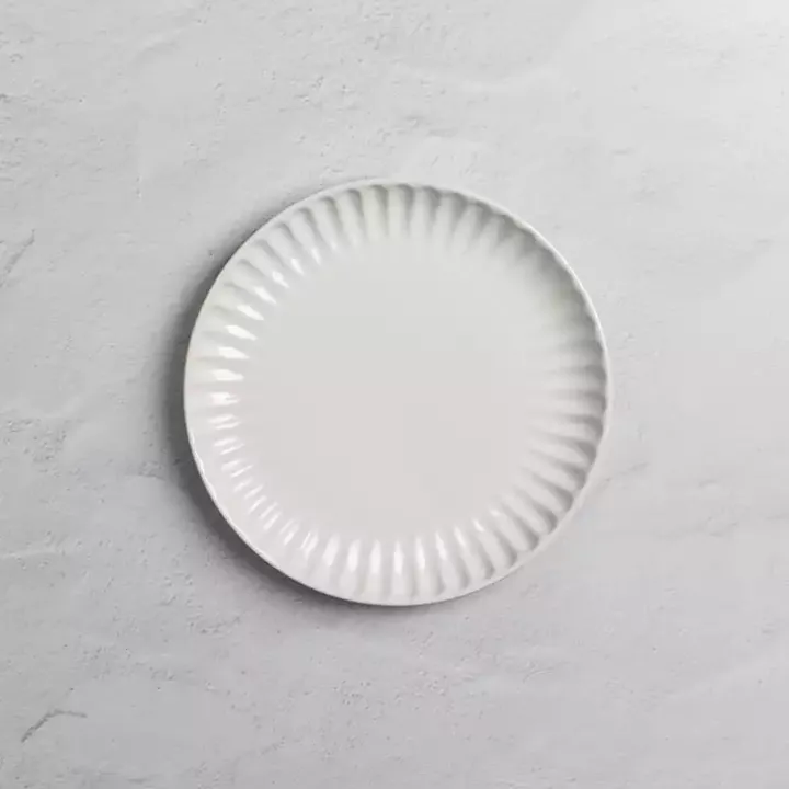 White Petals Ceramic Salad Plate