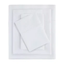White Pima Cotton Sateen 4-pc. King Sheet Set