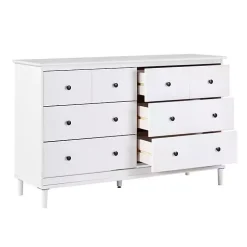 White Pine 6-Drawer Modern Dresser