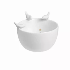 White Porcelain Bird Decorative Bowl