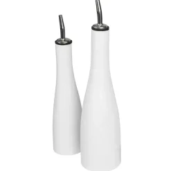 White Porcelain 2-pc. Oil and Vinegar Carafe Set