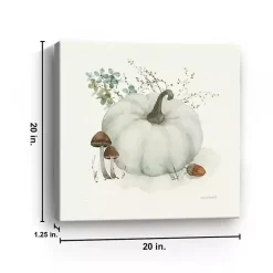 White Pumpkin Canvas Art Print, 20x20 in.