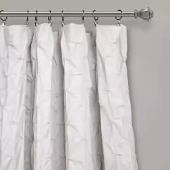 White Ravello Pintuck Curtain Panel, 84 in.