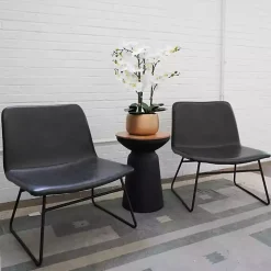 White Real Touch Orchid Arrangement in Gold Pot