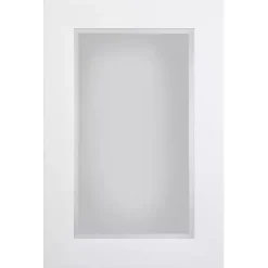 White Rectangular Beveled Wall Mirror