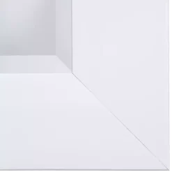 White Rectangular Beveled Wall Mirror