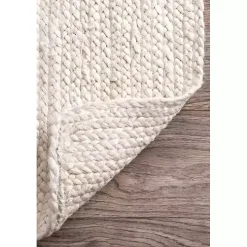 White Reno Woven Area Rug, 3x5