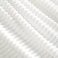 White Ribbed Ultra Soft Faux Fur Throw