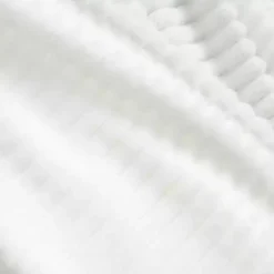 White Ribbed Ultra Soft Faux Fur Throw