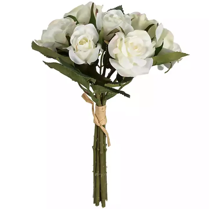 White Roses Bundle Bouquets, Set of 3
