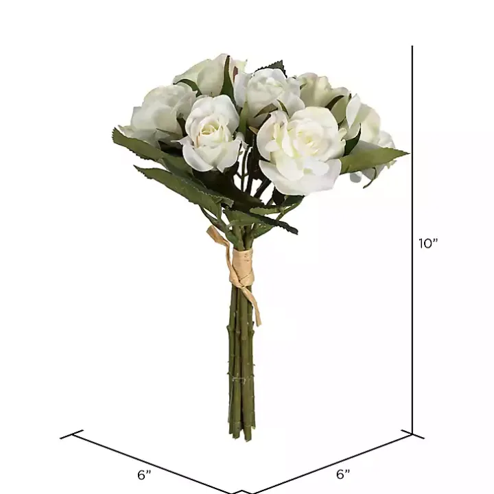 White Roses Bundle Bouquets, Set of 3