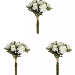White Roses Bundle Bouquets, Set of 3
