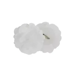 White Rosette Tab Top Curtain Panel, 63 in.