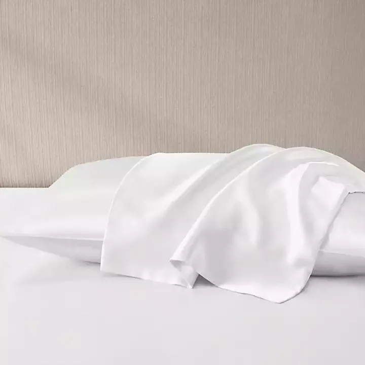 White Satin Standard 2-pc. Pillow Case Set