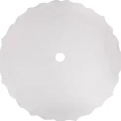 White Scalloped Christmas Tree Skirt, 48 in.