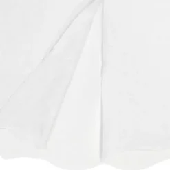 White Scalloped Christmas Tree Skirt, 48 in.