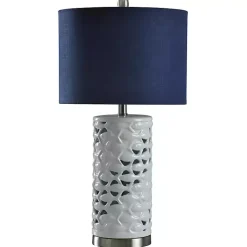 White School of Fish Open Work Table Lamp