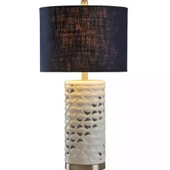 White School of Fish Open Work Table Lamp