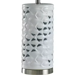 White School of Fish Open Work Table Lamp