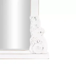 White Scroll Arched Rectangle Wall Mirror