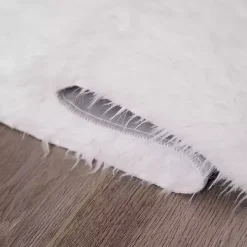 White Shag Washable Area Rug, 3x5