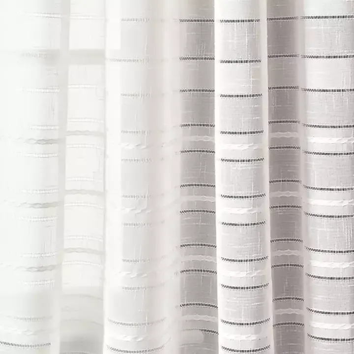 White Sheer Grommet Curtain Panel Set, 84 in.