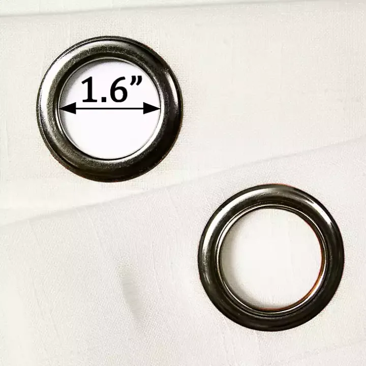 White Sheer Grommet Curtain Panel Set, 84 in.