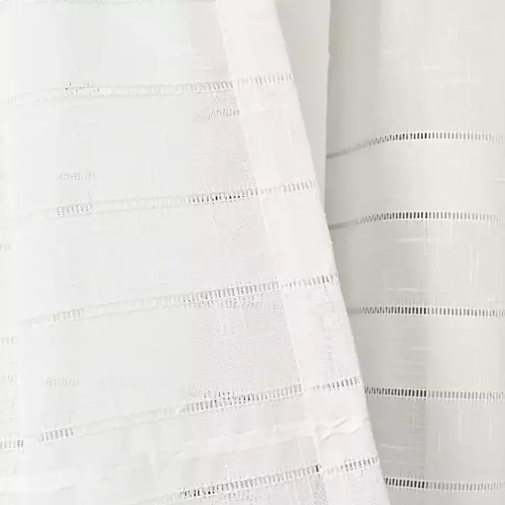 White Sheer Grommet Curtain Panel Set, 84 in.