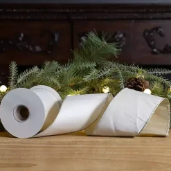 White Shimmer 10 yard Christmas Ribbon