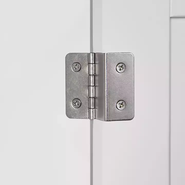 White Slim Single Door Cabinet with Drawer