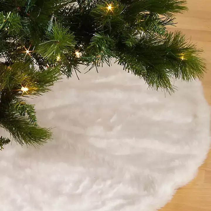 White Snow Fur Tree Skirt