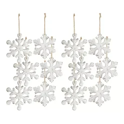 White Snowflake 12-pc. Christmas Ornament Set