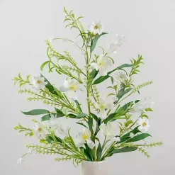 White Spring Flower Stems, Set of 2