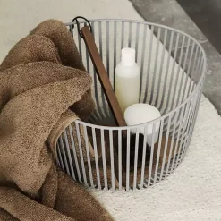White Steel Modo Storage Basket