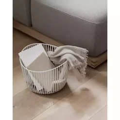 White Steel Modo Storage Basket