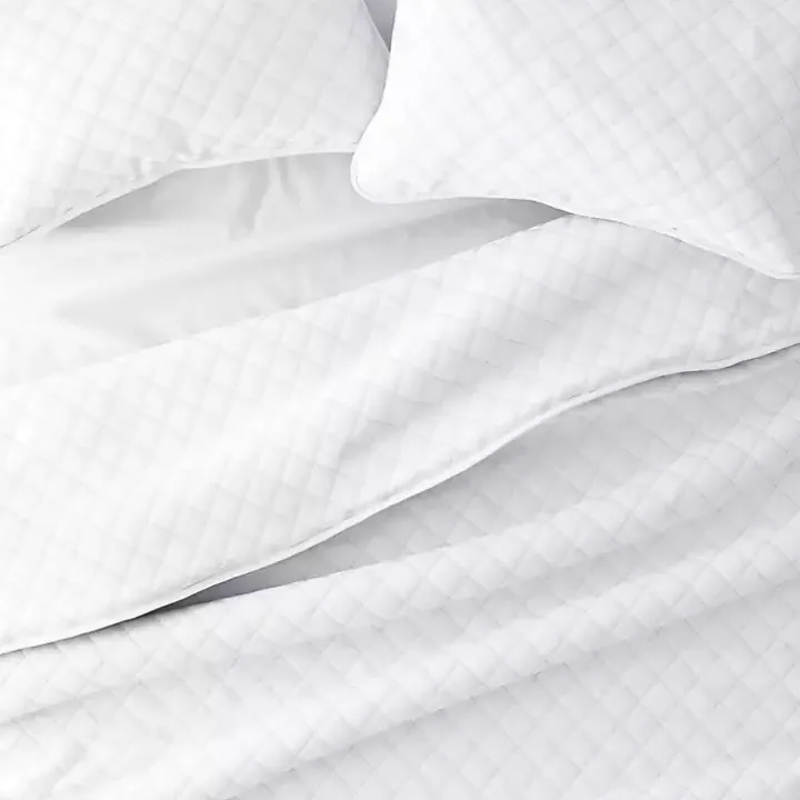 White Stitched Diamond 2-pc. Twin Quilt Set