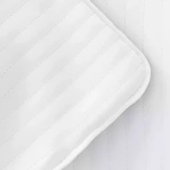 White Stitched Stripes 3-pc. King Quilt Set