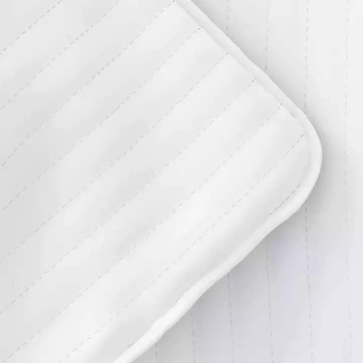 White Stitched Stripes 3-pc. King Quilt Set