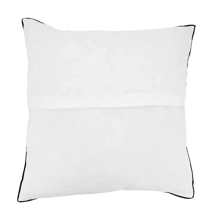 White Stonewashed Stitched Edge Pillow