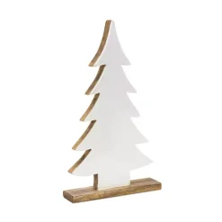 White Straight Silhouette 2-pc. Christmas Tree Set