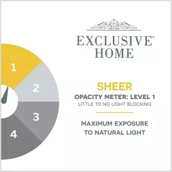 White Stripe Sheer Curtain Panel Set, 108 in.